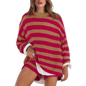 Women Red Sweater Set 2 Piece Outfits Shorts Athleisure Lounge Wear Fall Fashion